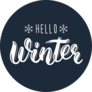 Hello Winter Hand Lettering Sticker