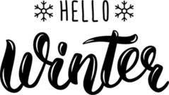 Hello Winter Handlettering Sticker