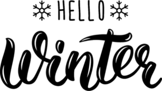 Hello Winter Handlettering Sticker