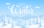 Hello Winter Snowy Forest Sticker