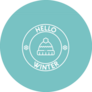 Hello Winter Warm Teal Sticker