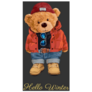 Hello Winter With Bear Toy Sticker