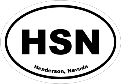 Henderson, Nevada Oval Stickers