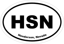 Henderson, Nevada Oval Stickers