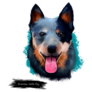 Herding Dog Art Sticker