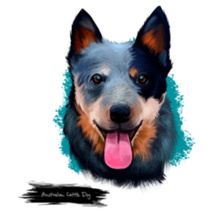Herding Dog Art Sticker
