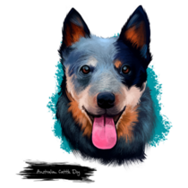 Herding Dog Art Sticker