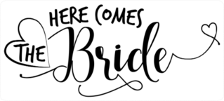 Here Comes The Bride Sticker