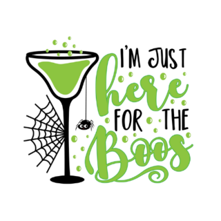 Here for the Boos Spooky Illustration Sticker