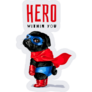 Hero Slogan With Black Pug Sticker