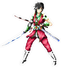 Hero Swordsman Anime Sticker