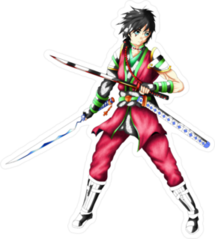 Hero Swordsman Anime Sticker