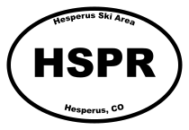 Hesperus Ski Area Oval Sticker