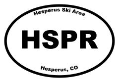 Hesperus Ski Area Oval Sticker