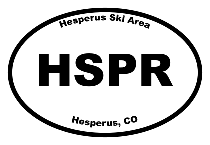Hesperus Ski Area Oval Sticker