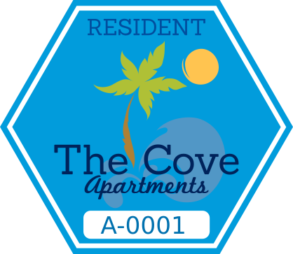 Hexagon Apartment Parking Permit Sticker