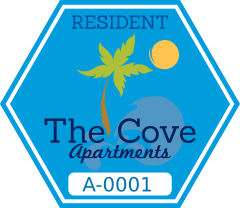 Hexagon Apartment Parking Permit Sticker