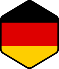 Hexagon German Flag Sticker