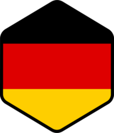 Hexagon German Flag Sticker