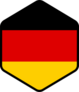 Hexagon German Flag Sticker