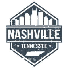 Hexagon Of Nashville Tennessee Travel Stamp Sticker