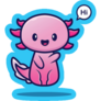 HI Axolotl Sticker