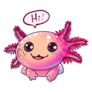 Hi Axolotl Sticker