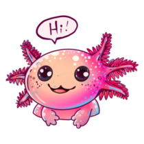 Hi Axolotl Sticker