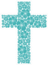 Hibiscus Flower Christian Cross Sticker