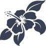 Hibiscus Flower With Leaves Sticker