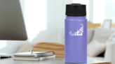 Hibiscus Flowers Corner Sticker on a Water Bottle (New) example