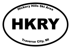 Hickory Hills Ski Area Oval Sticker