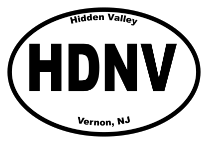 Hidden Valley Oval Sticker