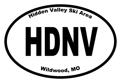 Hidden Valley Ski Area Oval Sticker
