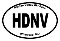 Hidden Valley Ski Area Oval Sticker