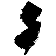 High Detailed Map - New Jersey Sticker