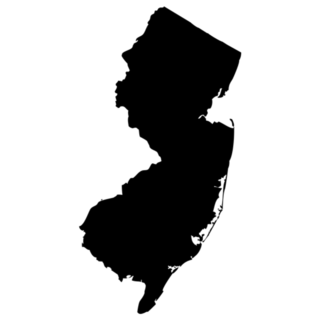 High Detailed Map - New Jersey Sticker