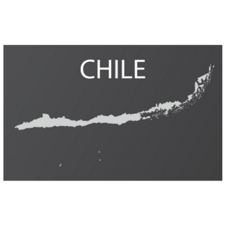 High Detailed Map Of Chile Sticker