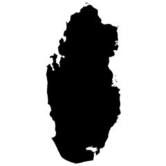 High Detailed Map - Qatar Sticker