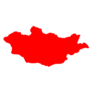High Detailed Red Map - Mongolia Sticker