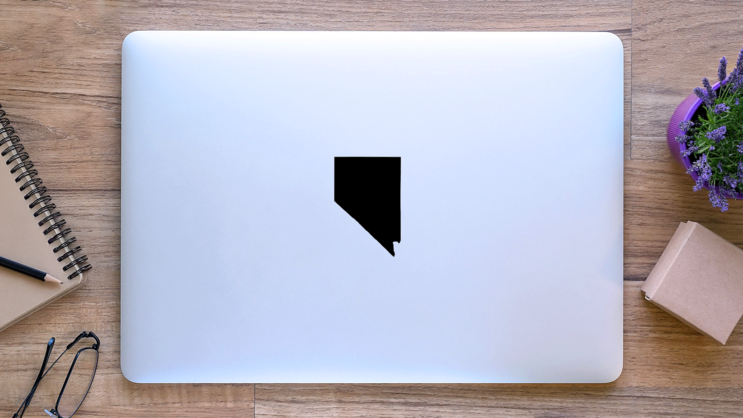 High Detailed Vector Map  Nevada Sticker on a Laptop (New) example