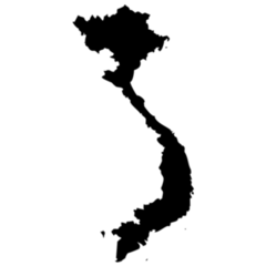 High Detailed Vietnam Map Sticker