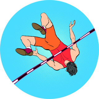 High Jump Pop Art Style Sticker