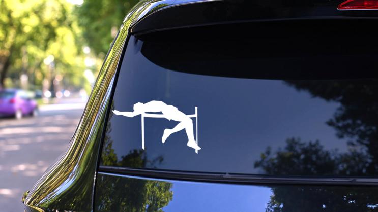 High Jump Sticker on a Rear Car Window (New) example