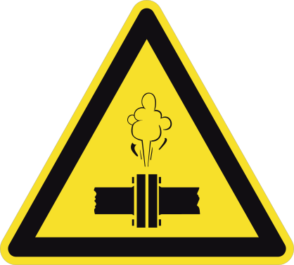 High Pressure Steam Sign Sticker