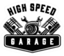 High Speed Mechanic Garage Illustration Sticker