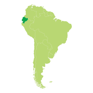 Highlighted Ecuador Map Sticker