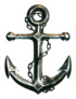 Highly Detailed Metallic Anchor Sticker