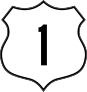 Highway 1 Sign Sticker