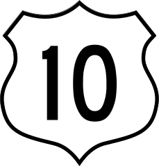 Highway 10 Sign Sticker